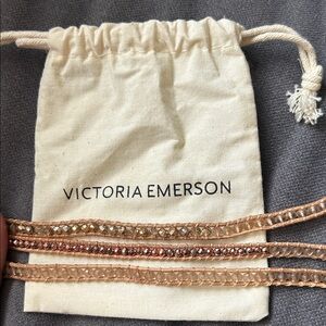 Victoria Emerson Gold and Brown Wrap Bracelets